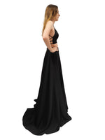 Chloe black two piece dress with cris-cross back