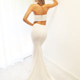 Two piece mermaid skirt dress for hire