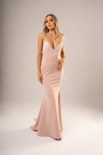 Pastel Pink Stretch Knit mermaid dress (sales)