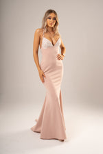 Pastel Pink Stretch Knit mermaid dress