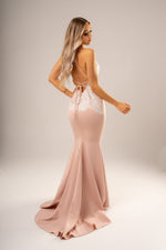 Pastel Pink Stretch Knit mermaid dress (sales)