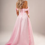 Bustier corset pastel pink dress with bows