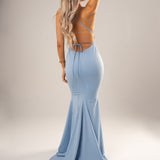 Baby Blue  Deep-V mermaid dress (sales)