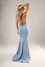 Baby Blue  Deep-V mermaid dress (sales)