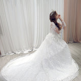 A-line lace wedding dress