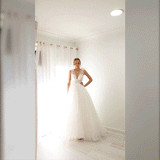 Sparkling white wedding dress